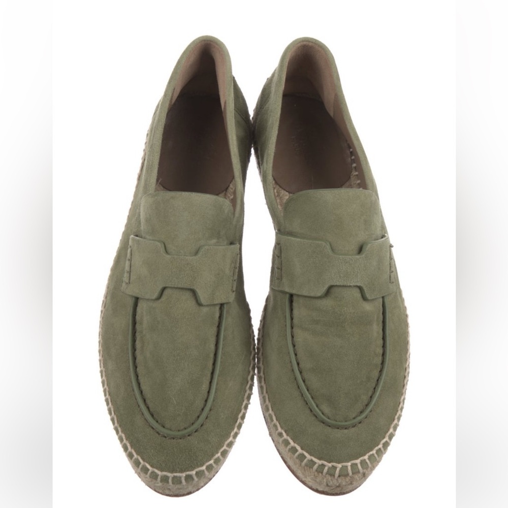 Hermes Green Espadrilles Casual Slip-On Shoes